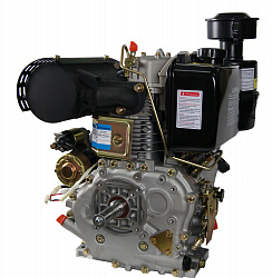 Дизельный двигатель Lifan C192FD 6A (15 л.с., вал 25 мм) с электростартером, катушка 6 А 12В   