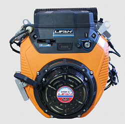 Бензиновый двигатель Lifan 2V80F-A 3A (29 л.с., вал 25 мм), с электростартером, катушка 3 А 12В   