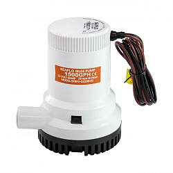 Помпа откачки воды SeaFlo 12 вольт 1500GPH (5677,5 л/час, высота до 3,5 м) для лодки / катера / судна   