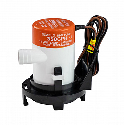 Помпа откачки воды SeaFlo 12 вольт 350GPH (1324,75 л/час, высота до 0,5 м) для лодки / катера / судна   