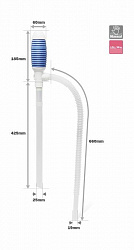Насос ручной Dukshin для перекачки топлива 12 л/м (DP-15)   
