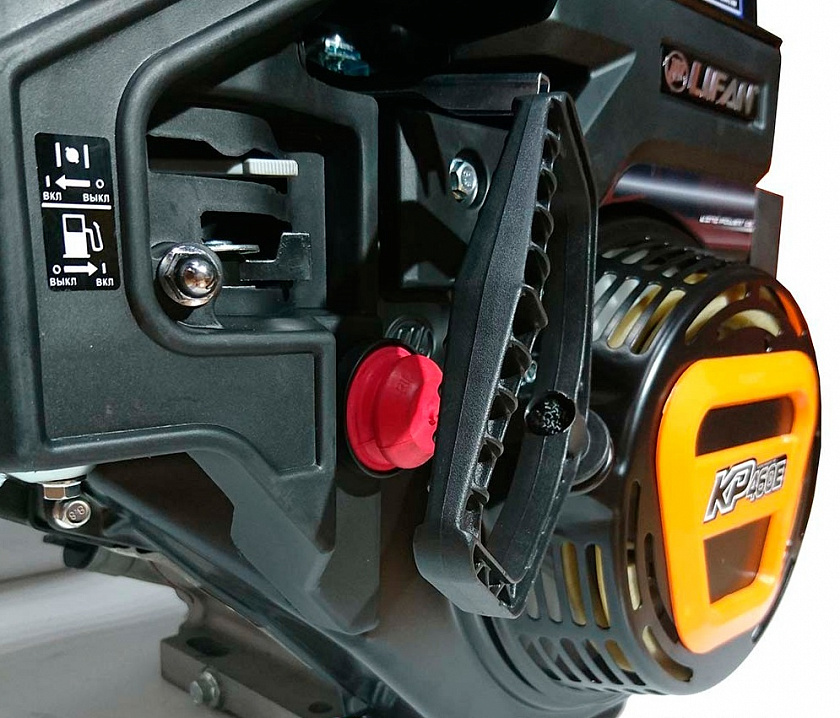 Бензиновый двигатель Lifan KP460E (192FD-2T) 20 л.с., вал 25 мм, с электростартером, катушка 3 А 12В