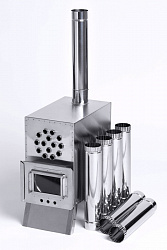 Теплообменник на дровах ИНВЕНТ "Вектор-ВД" для зимней палатки, из нержавеющей стали   