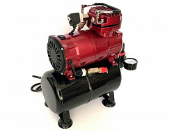Компрессор JAS 1228 для аэрографа в комплекте со шлангом 1,8 м., 2 режима, c ресивером   