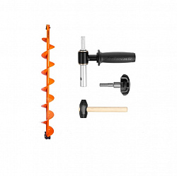 Шнек "Тонар" MOTOSHTORM 150 мм с адаптером, ледобур под шуруповерт, правого вращения   