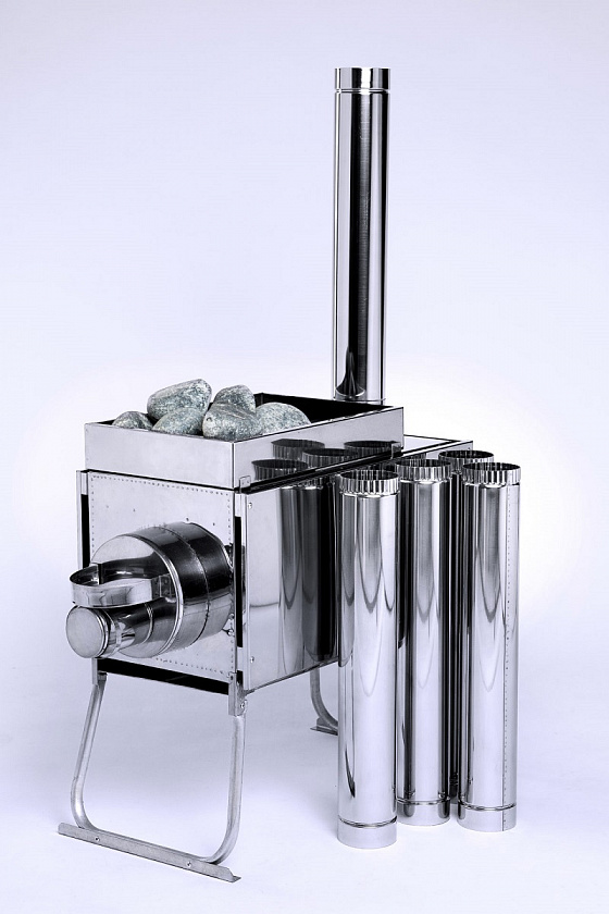 Печь для палатки туристическая ИНВЕНТ "Экономка" (М), стационарные экраны 