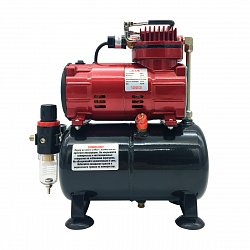 Компрессор JAS 1223 для аэрографа в комплекте со шлангом 1,8 м., c ресивером   