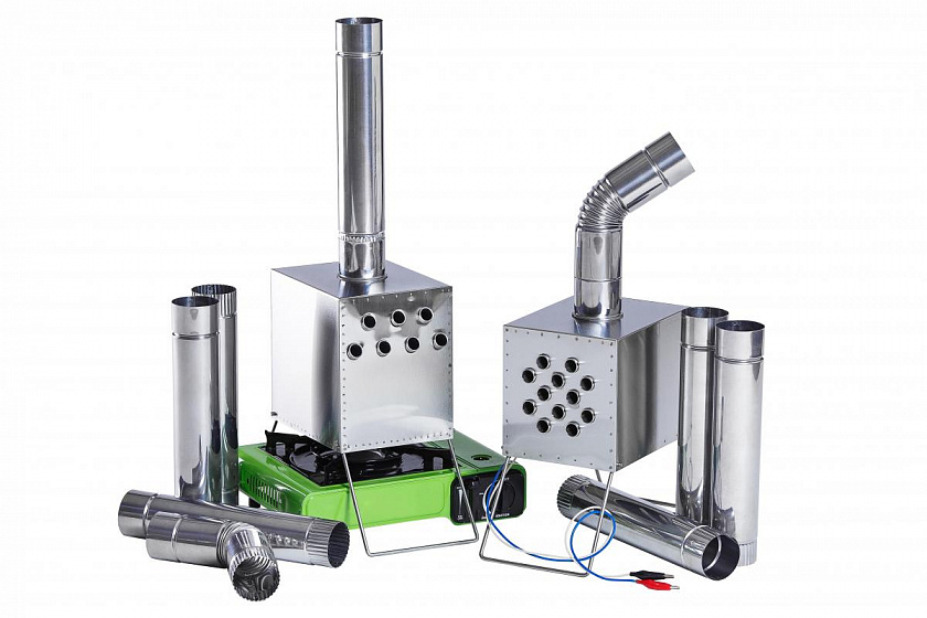 Теплообменник ИНВЕНТ "Вектор-В" для зимней палатки, из нержавеющей стали