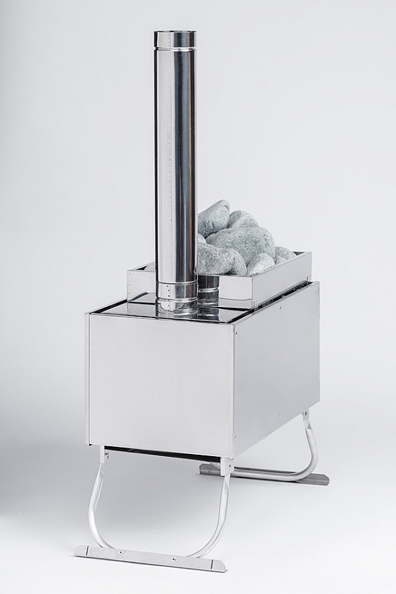 Печь-камин для палатки туристическая ИНВЕНТ (М), стационарные экраны 