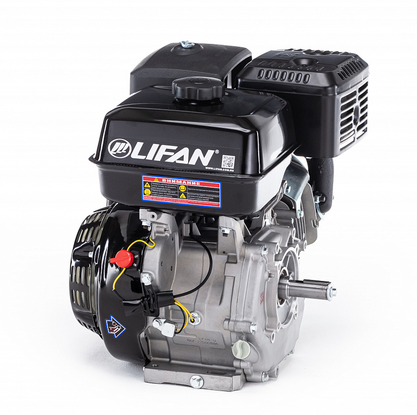 Бензиновый двигатель Lifan 190F (15 л.с., вал 25 мм) катушка 11 А 12В
