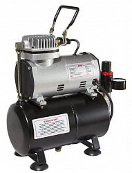 Компрессор JAS 1203 для аэрографа в комплекте со шлангом 1,8 м., c ресивером   