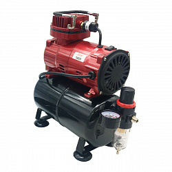 Компрессор JAS 1223 для аэрографа в комплекте со шлангом 1,8 м., c ресивером   