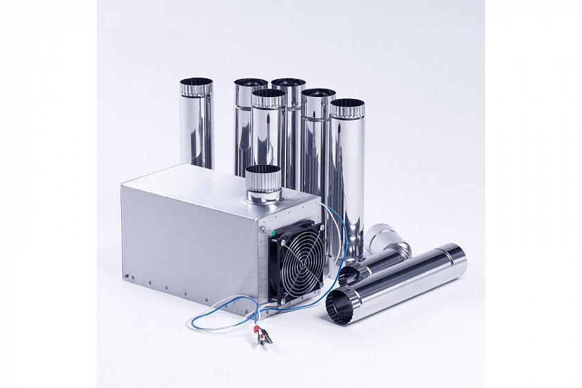 Теплообменник удлиненный ИНВЕНТ "Вектор-ВУ" для зимней палатки, из нержавеющей стали