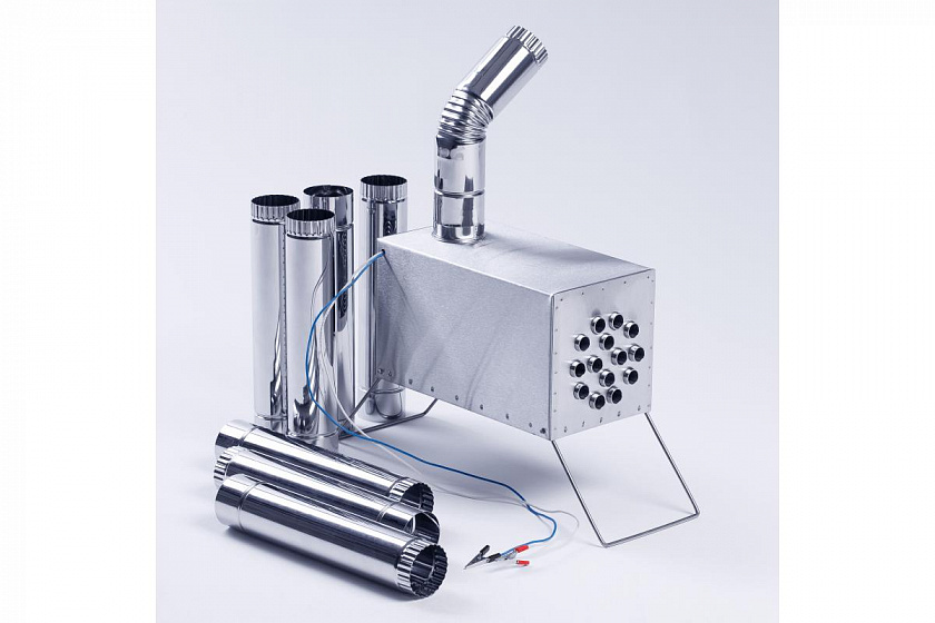 Теплообменник удлиненный ИНВЕНТ "Вектор-ВУ" для зимней палатки, из нержавеющей стали