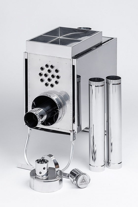 Печь для палатки туристическая ИНВЕНТ (М) с теплообменником, стационарные экраны