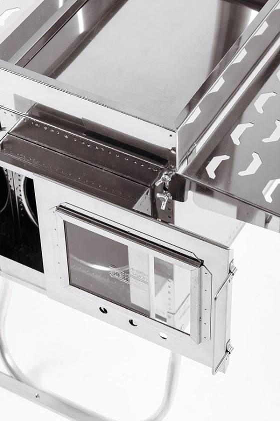 Печь-камин для палатки туристическая ИНВЕНТ "ПРО" (М) с экранами трансформерами