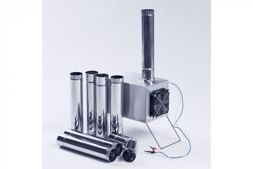 Теплообменник удлиненный ИНВЕНТ "Вектор-ВУ" для зимней палатки, из нержавеющей стали