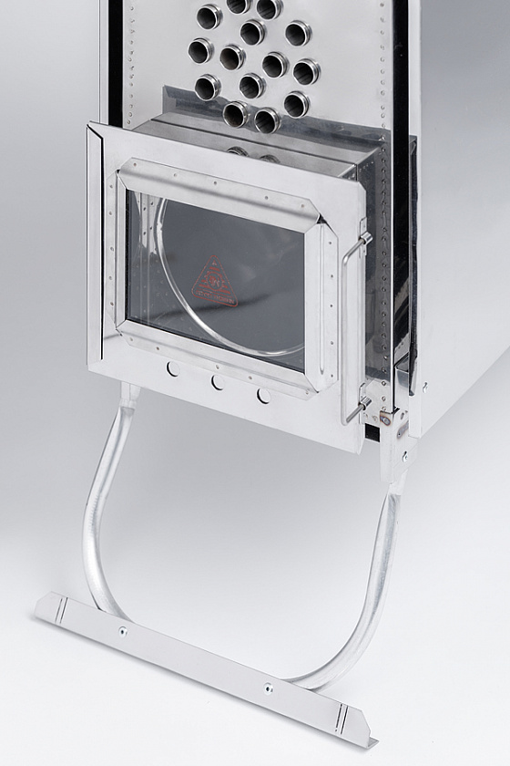 Печь-камин для палатки туристическая ИНВЕНТ (М) с теплообменником, стационарные экраны