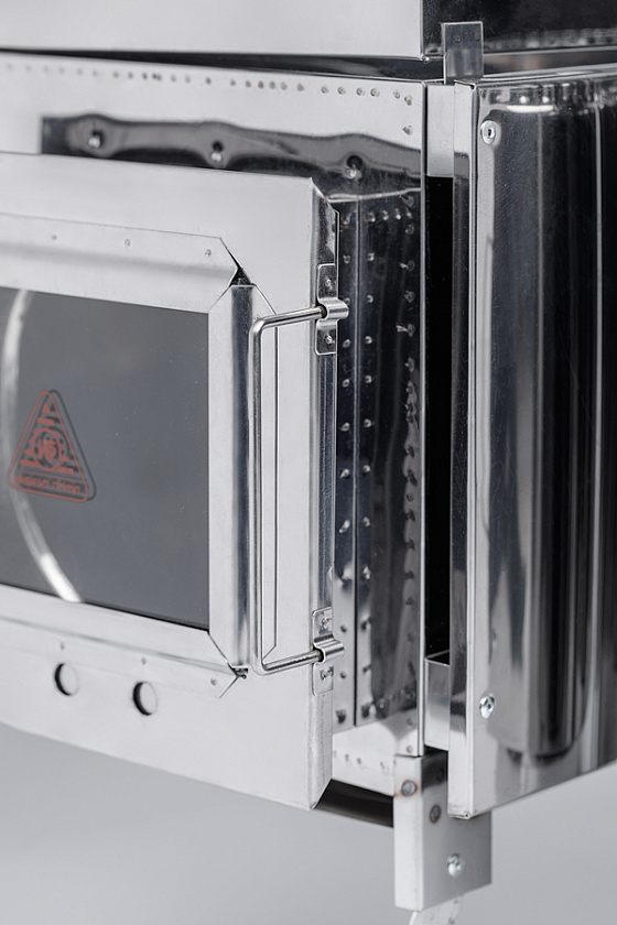 Печь-камин для палатки туристическая ИНВЕНТ (М), стационарные экраны 