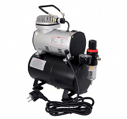 Компрессор JAS 1203 для аэрографа в комплекте со шлангом 1,8 м., c ресивером   