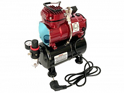 Компрессор JAS 1228 для аэрографа в комплекте со шлангом 1,8 м., 2 режима, c ресивером   