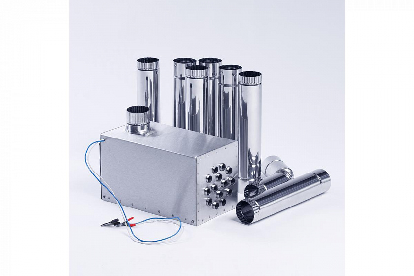 Теплообменник удлиненный ИНВЕНТ "Вектор-ВУ" для зимней палатки, из нержавеющей стали