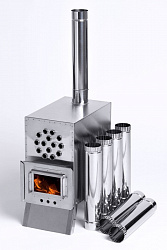 Теплообменник на дровах ИНВЕНТ "Вектор-ВД" для зимней палатки, из нержавеющей стали   