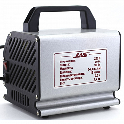 Компрессор JAS 1207 для аэрографа в комплекте со шлангом 1,8 м., c ресивером   