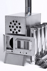 Теплообменник на дровах ИНВЕНТ "Вектор-ВД" для зимней палатки, из нержавеющей стали   