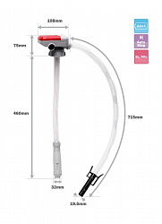 Насос электрический Dukshin на канистру для перекачки топлива на батарейках, с автоотключением (DP-101)   