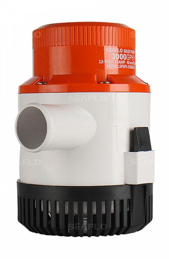 Помпа откачки воды SeaFlo 12 вольт 3000GPH (11355 л/час, высота до 5 м) для лодки / катера / судна