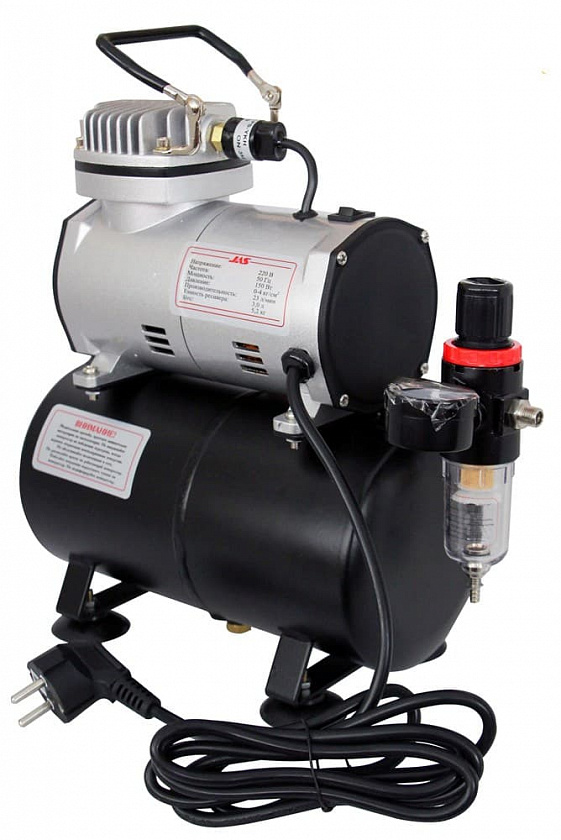 Аэрограф с компрессором, набор для аэрографии IZOJET 130-1185 (3 предмета: 130, 1185, 1401)