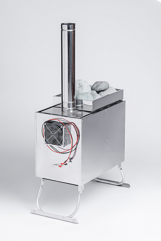 Печь-камин для палатки туристическая ИНВЕНТ (М) с теплообменником, стационарные экраны