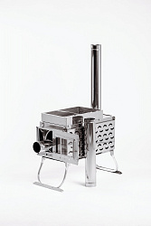 Печь-камин для палатки туристическая ИНВЕНТ "ПРО" (М) с экранами трансформерами   