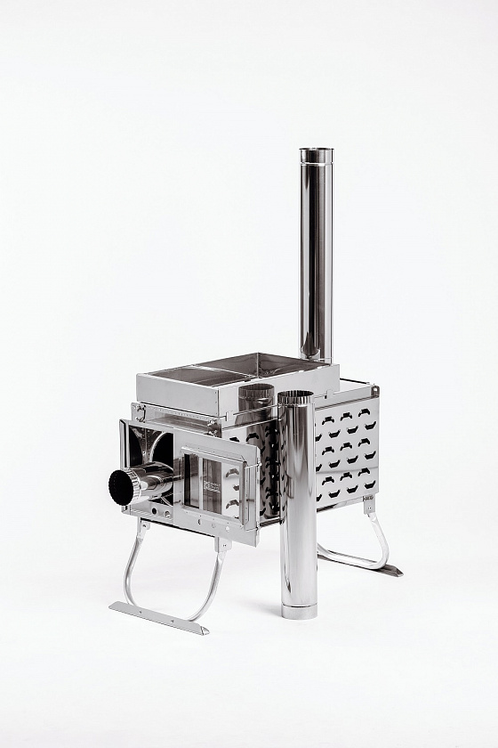 Печь-камин для палатки туристическая ИНВЕНТ "ПРО" (М) с экранами трансформерами