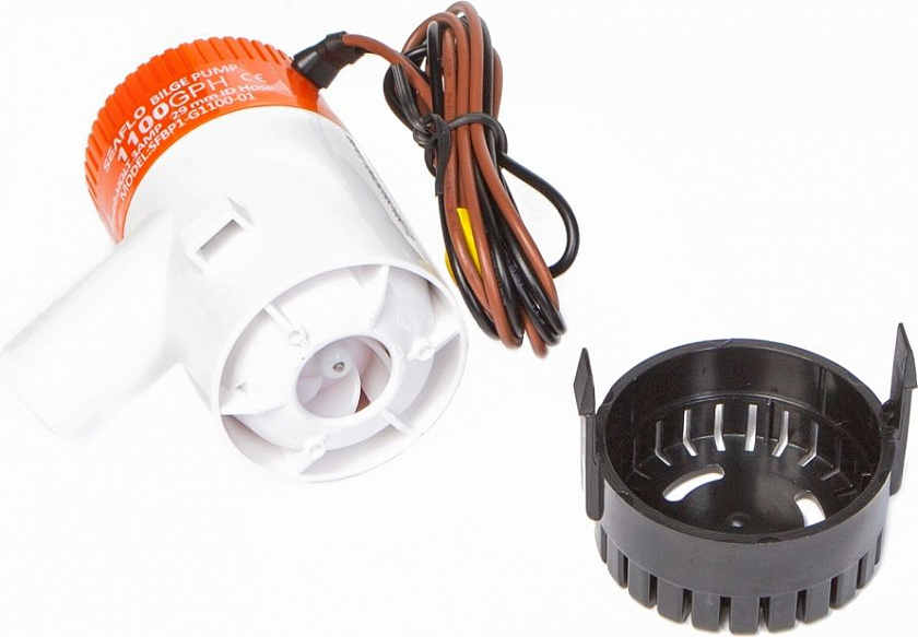 Помпа откачки воды SeaFlo 12 вольт 1100GPH (4163,5 л/час, высота до 4 м) для лодки / катера / судна