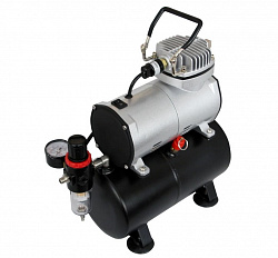 Компрессор JAS 1203 для аэрографа в комплекте со шлангом 1,8 м., c ресивером   