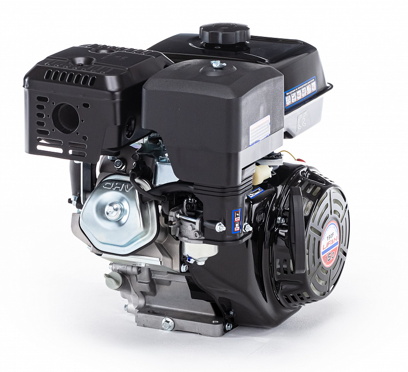 Бензиновый двигатель Lifan 190F (15 л.с., вал 25 мм) катушка 3 А 12В