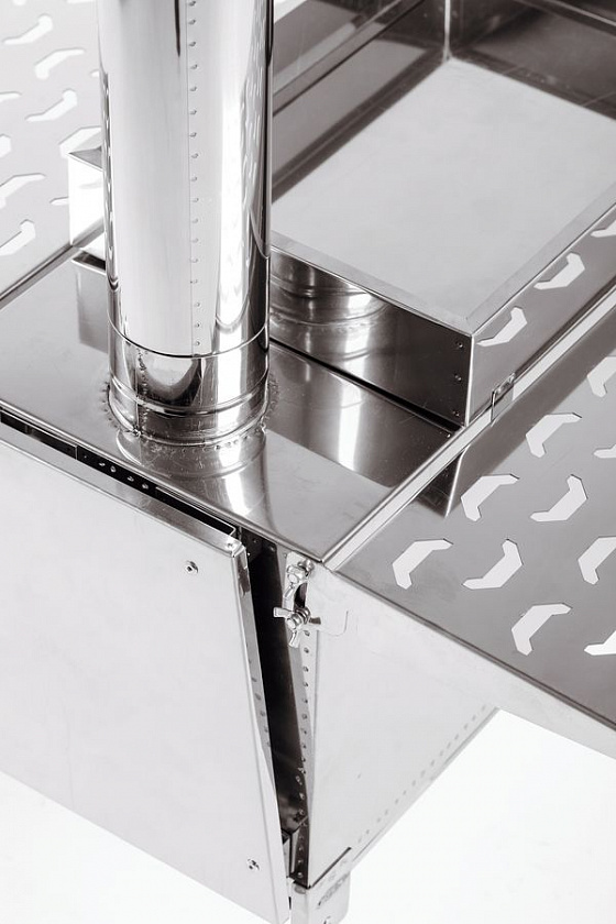 Печь-камин для палатки туристическая ИНВЕНТ "ПРО" (М) с экранами трансформерами