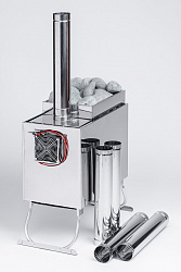 Печь для палатки туристическая ИНВЕНТ (М) с теплообменником, стационарные экраны   