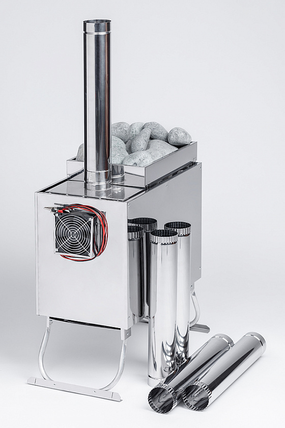 Печь для палатки туристическая ИНВЕНТ (М) с теплообменником, стационарные экраны