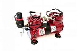 Компрессор JAS 1225 для аэрографа в комплекте со шлангом 1,8 м., 2 цилиндра, без ресивера   