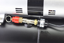 Компрессор JAS 1206 для аэрографа в комплекте со шлангом 1,8 м., 2 цилиндра, c ресивером   