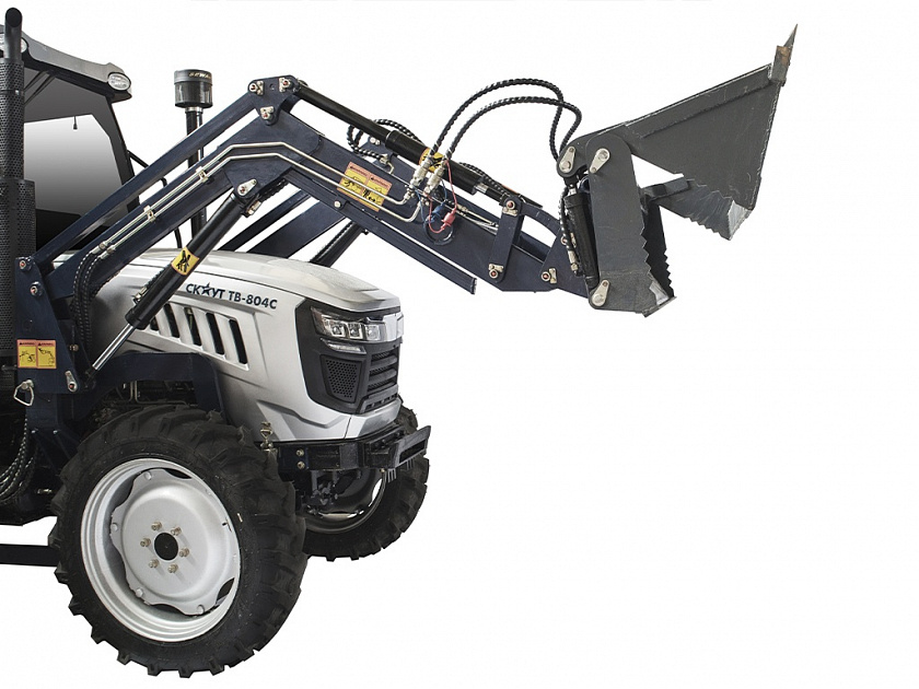 Фронтальный челюстной погрузчик-еврорамка СКАУТ FEL-800KS (джойстик) для трактора СКАУТ TB-804С